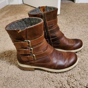 Boc Genuine Leather Brown Ankle Boots Sz 7.5